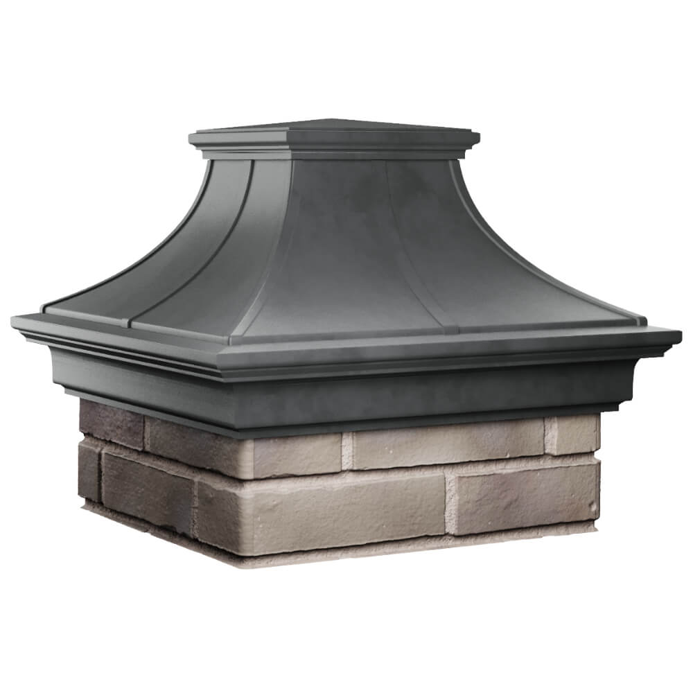 Колпак Zking Монблан Премиум Серый на столб 1.5х1.5 кирпича (385х385мм) в Ставрополе фото