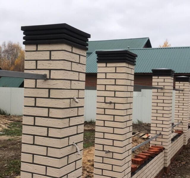 Колпак Zking Бона ХайТек Коричневый на столб 1.5х1.5 кирпича (385х385мм) в Ставрополе фото