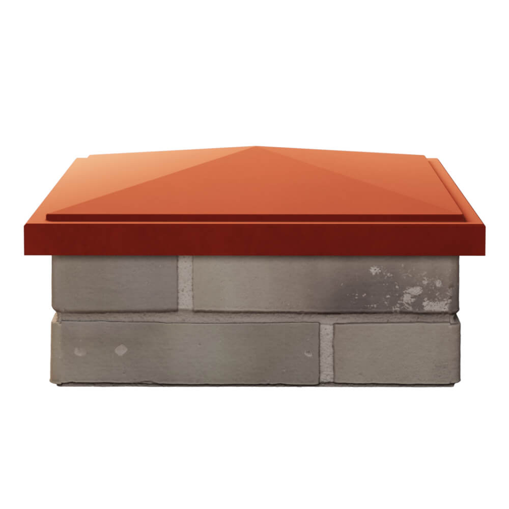 Колпак Zking БонаМоно Красный на столб 1.5х1.5 кирпича (385х385, 400х400мм) Ставрополь фото