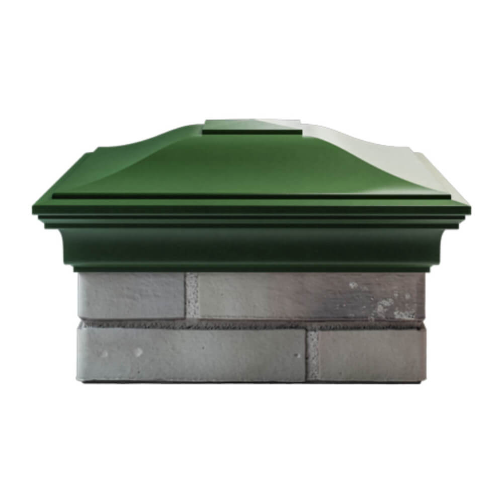 Колпак Zking Монблан Зеленый на столб 1.5х1.5 еврокирпича 0.7НФ (355х355мм) Ставрополь фото