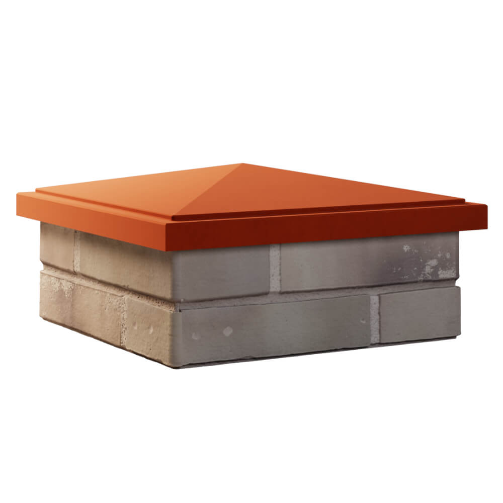 Колпак Zking БонаМоно Красный на столб 1.5х1.5 кирпича (385х385, 400х400мм) в Ставрополе фото