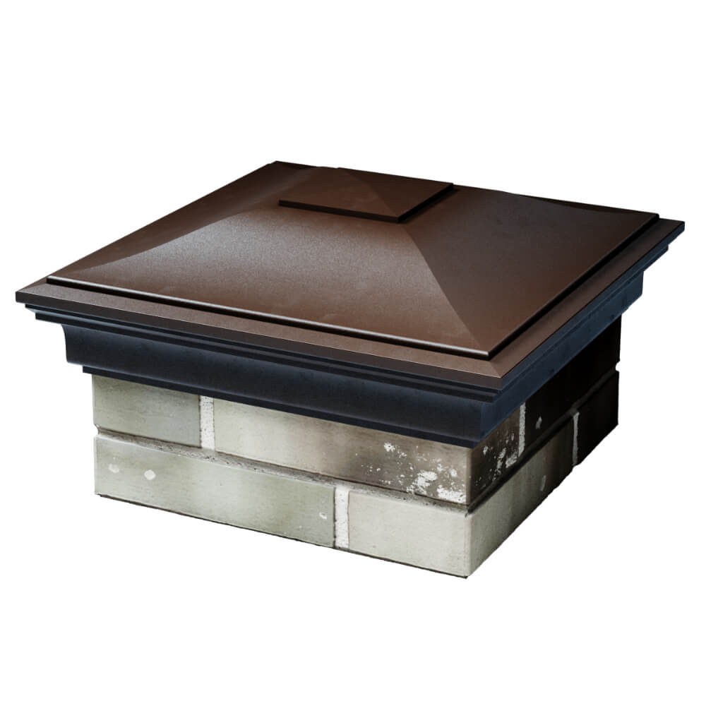 Колпак Zking Монблан Коричневый на столб 1.5х1.5 кирпича (385х385мм) в Ставрополе фото