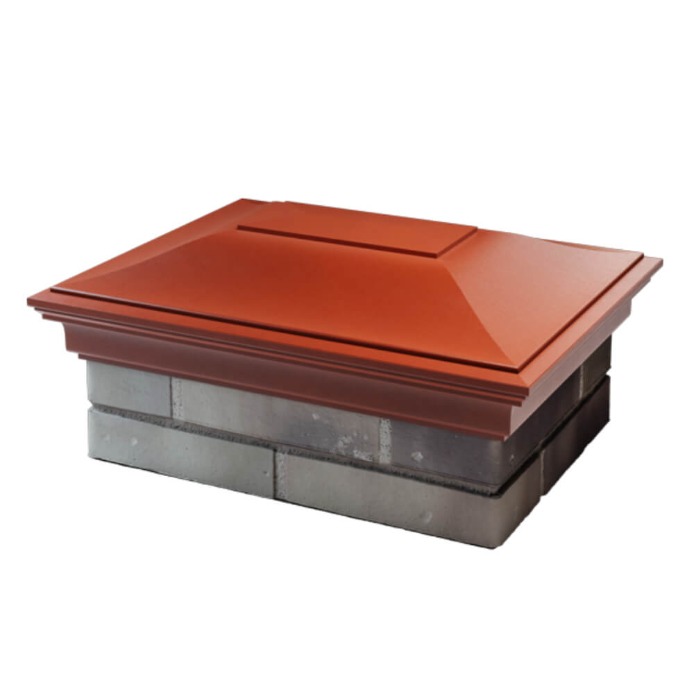 Колпак Zking Монблан Красный на столб 2х1.5 кирпича (515х385мм) в Ставрополе фото