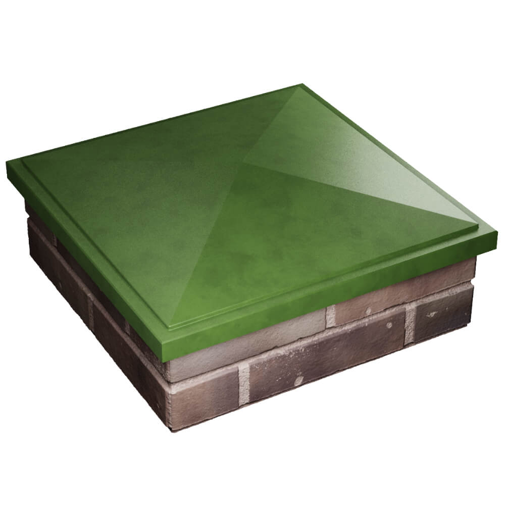 Колпак Zking БонаМоно Зеленый на столб 2х2 кирпича (515х515, 530х530мм) в Ставрополе фото