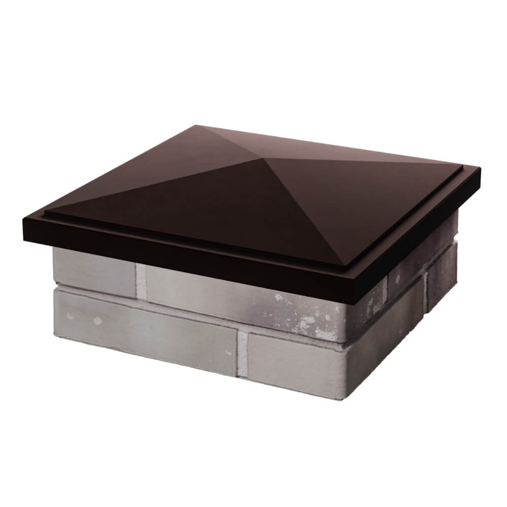 Колпак Zking БонаМоно Коричневый на столб 1.5х1.5 кирпича (385х385, 400х400мм) в Ставрополе фото