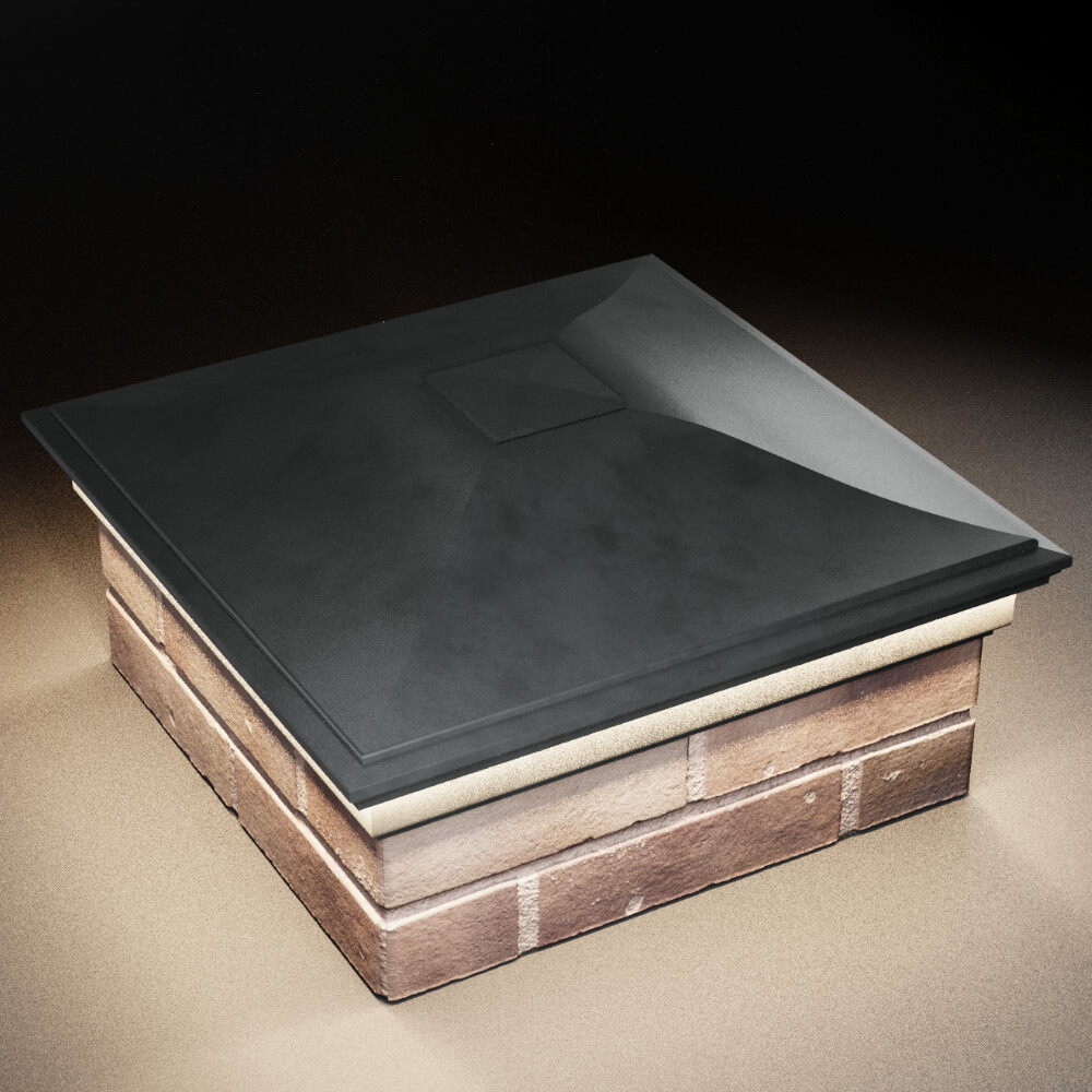 Колпак Zking Монблан Серый на столб 2х2 кирпича (515х515мм) c подсветкой в Ставрополе фото