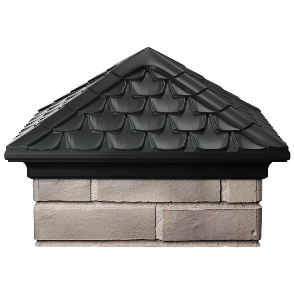 Колпак Zking Эльбрус Черный на столб 1.5х1.5 кирпича (385х385мм) Ставрополь фото