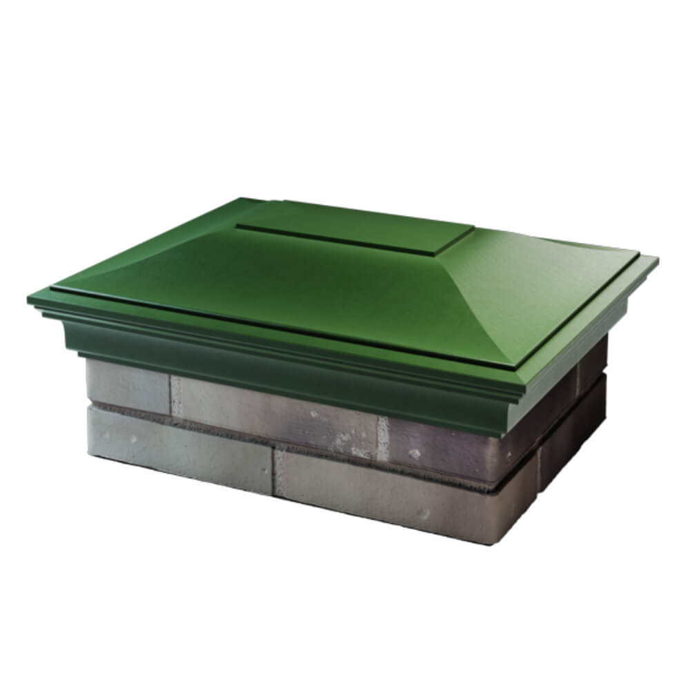 Колпак Zking Монблан Зеленый на столб 2х1.5 кирпича (515х385мм) в Ставрополе фото