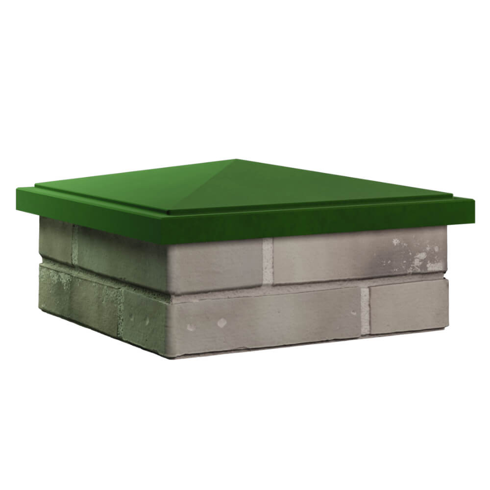 Колпак Zking БонаМоно Зеленый на столб 1.5х1.5 кирпича (385х385, 400х400мм) в Ставрополе фото