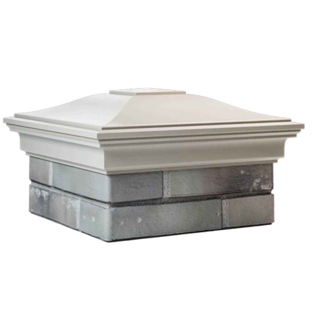 Колпак Zking Монблан Бежевый на столб 1.5х1.5 кирпича (385х385мм) в Ставрополе фото