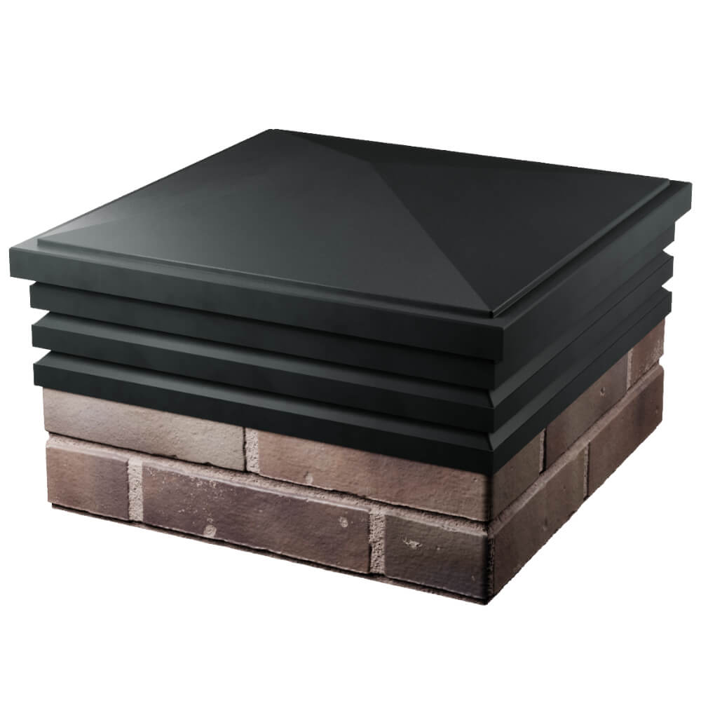 Колпак Zking Бона ХайТек Черный на столб 2х2 кирпича (513х513мм) в Ставрополе фото