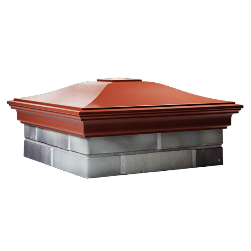 Колпак Zking Монблан Красный на столб 2х2 кирпича (515х515мм) в Ставрополе фото