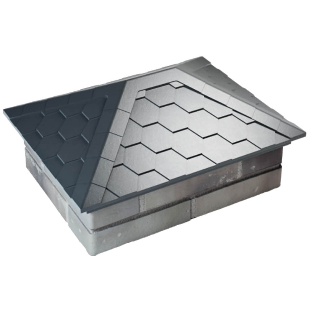 Колпак Zking Эверест Серый на столб 2х1.5 кирпича (520х390мм) Ставрополь фото