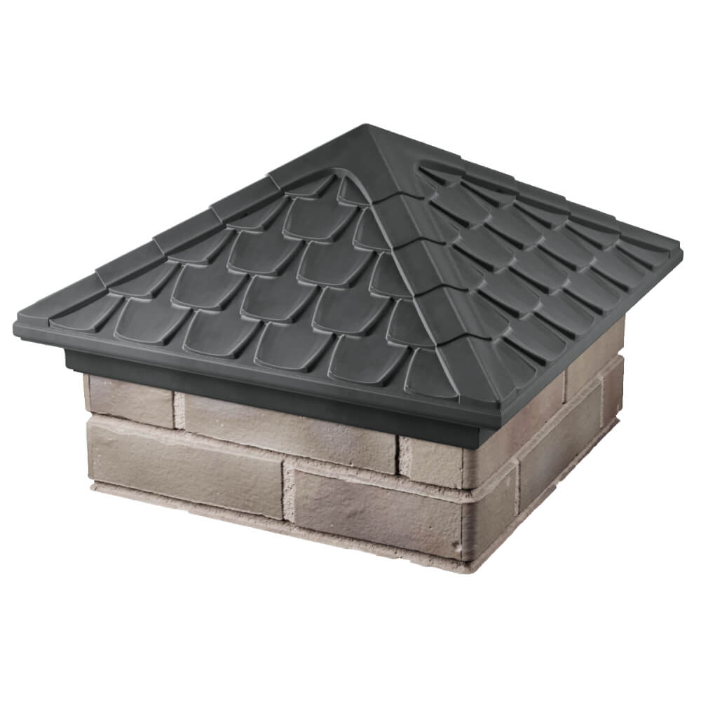 Колпак Zking Эльбрус Серый на столб 1.5х1.5 кирпича (385х385мм) в Ставрополе фото