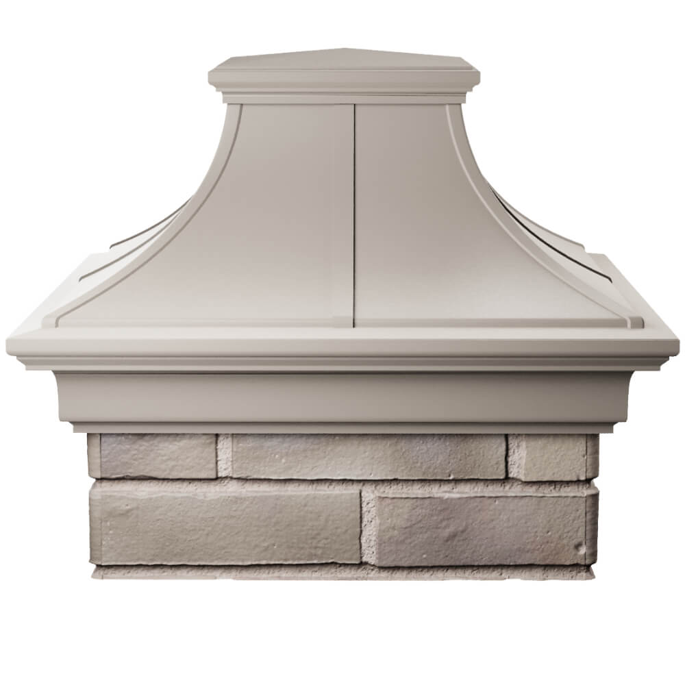 Колпак Zking Монблан Премиум Бежевый на столб 1.5х1.5 кирпича (385х385мм) Ставрополь фото