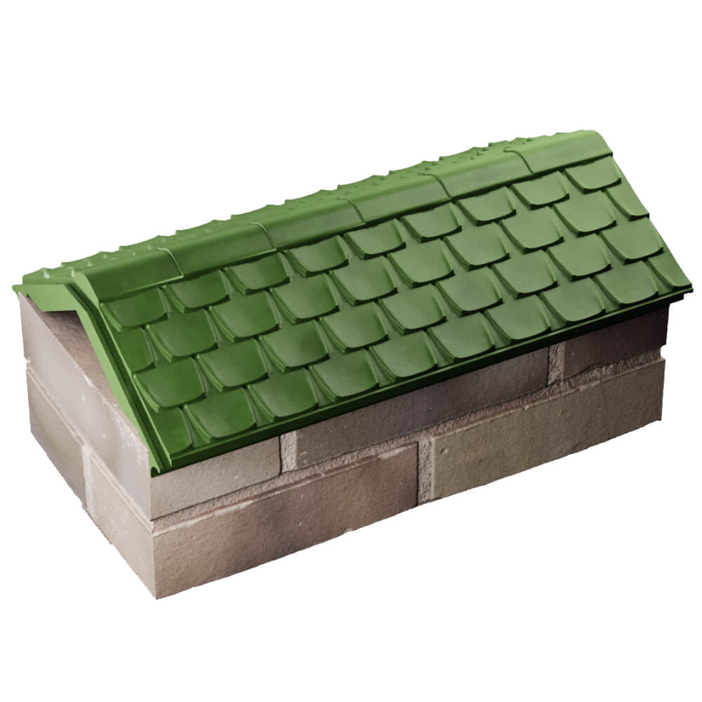 Парапет Zking Эльбрус Зеленый с посадкой на 1 кирпич (255мм) в Ставрополе фото