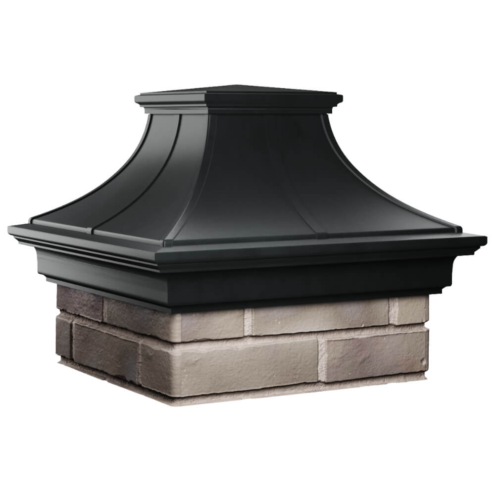 Колпак Zking Монблан Премиум Черный на столб 1.5х1.5 кирпича (385х385мм) в Ставрополе фото