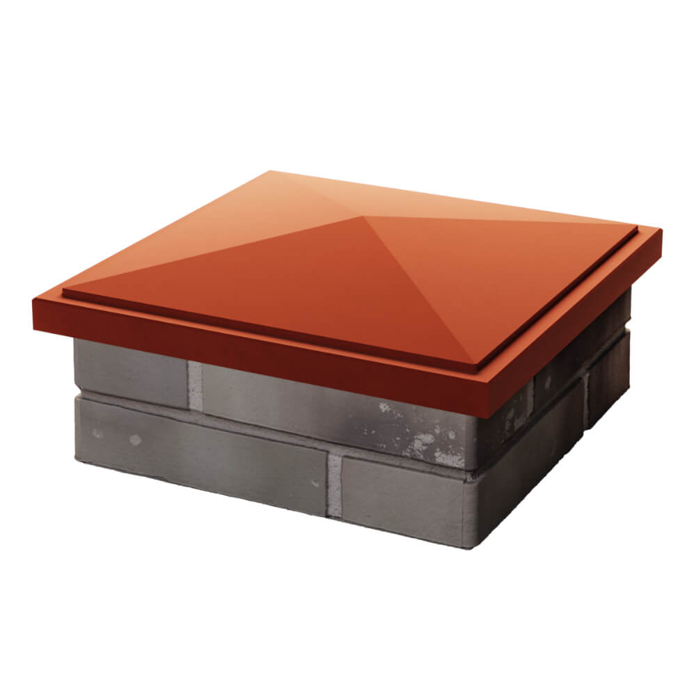 Колпак Zking БонаМоно Красный на столб 1.5х1.5 кирпича (385х385, 400х400мм) в Ставрополе фото