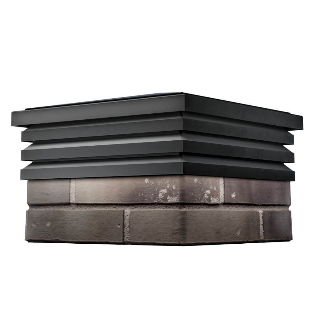 Колпак Zking Бона ХайТек Черный на столб 1.5х1.5 кирпича (385х385мм) в Ставрополе фото