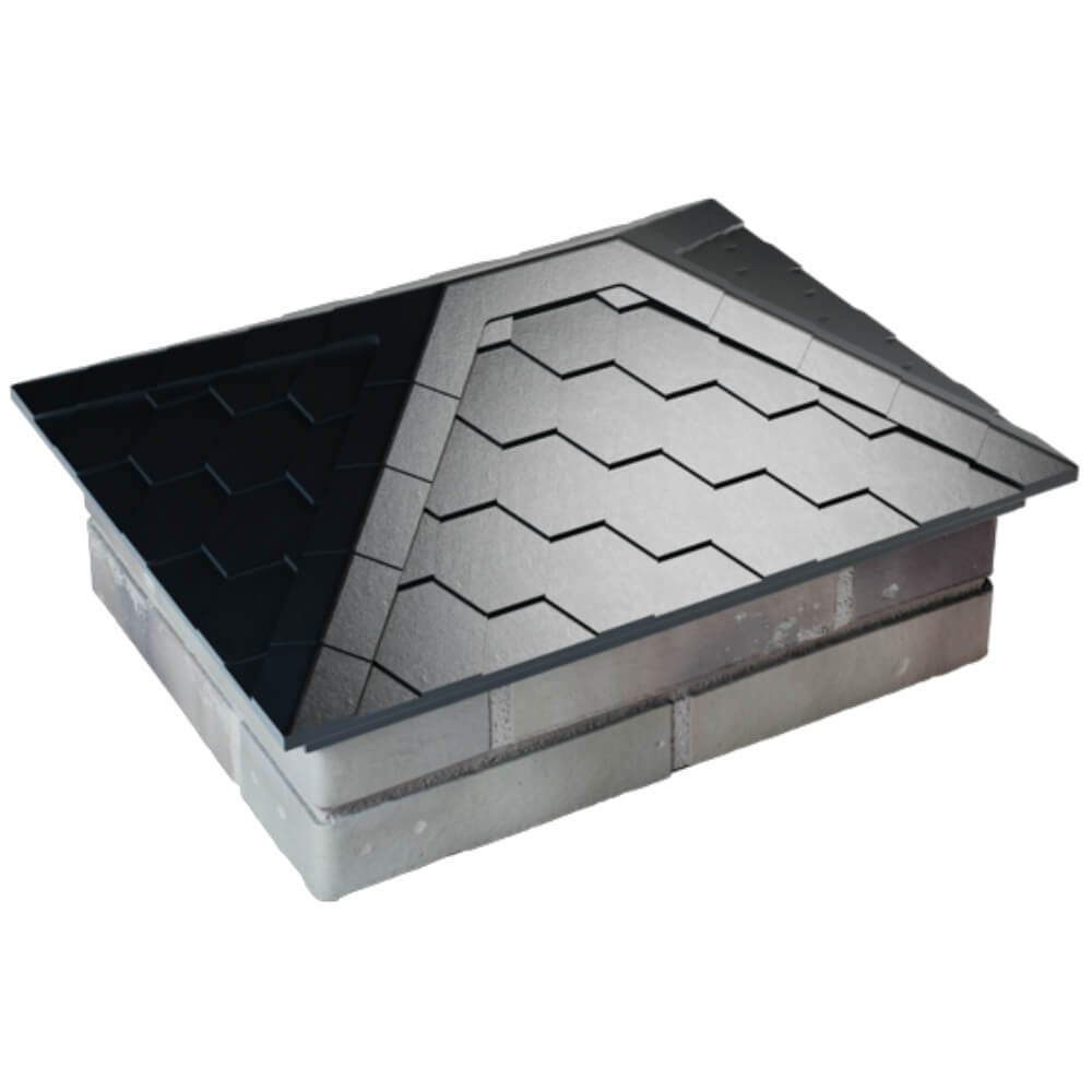 Колпак Zking Эверест Черный на столб 2х1.5 кирпича (520х390мм) Ставрополь фото