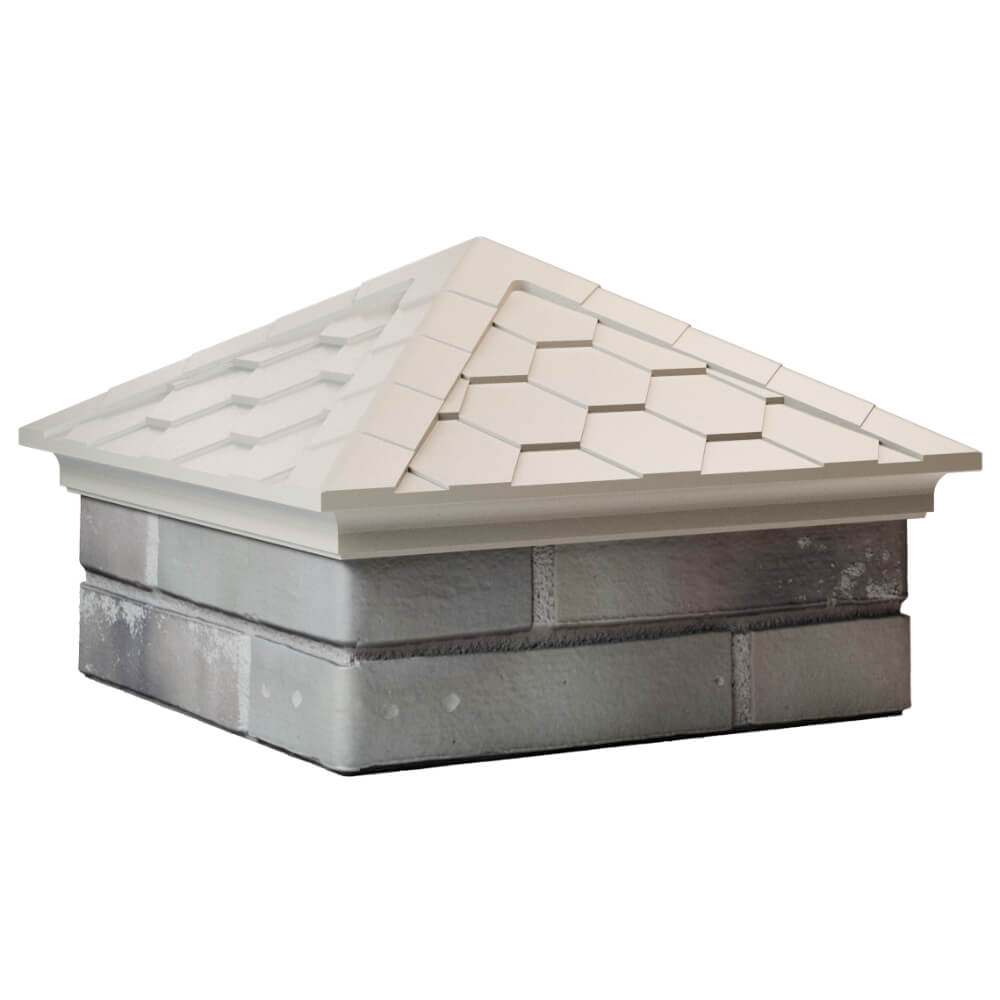 Колпак Zking Эверест Бежевый на столб 1.5х1.5 кирпича (390х390мм) в Ставрополе фото