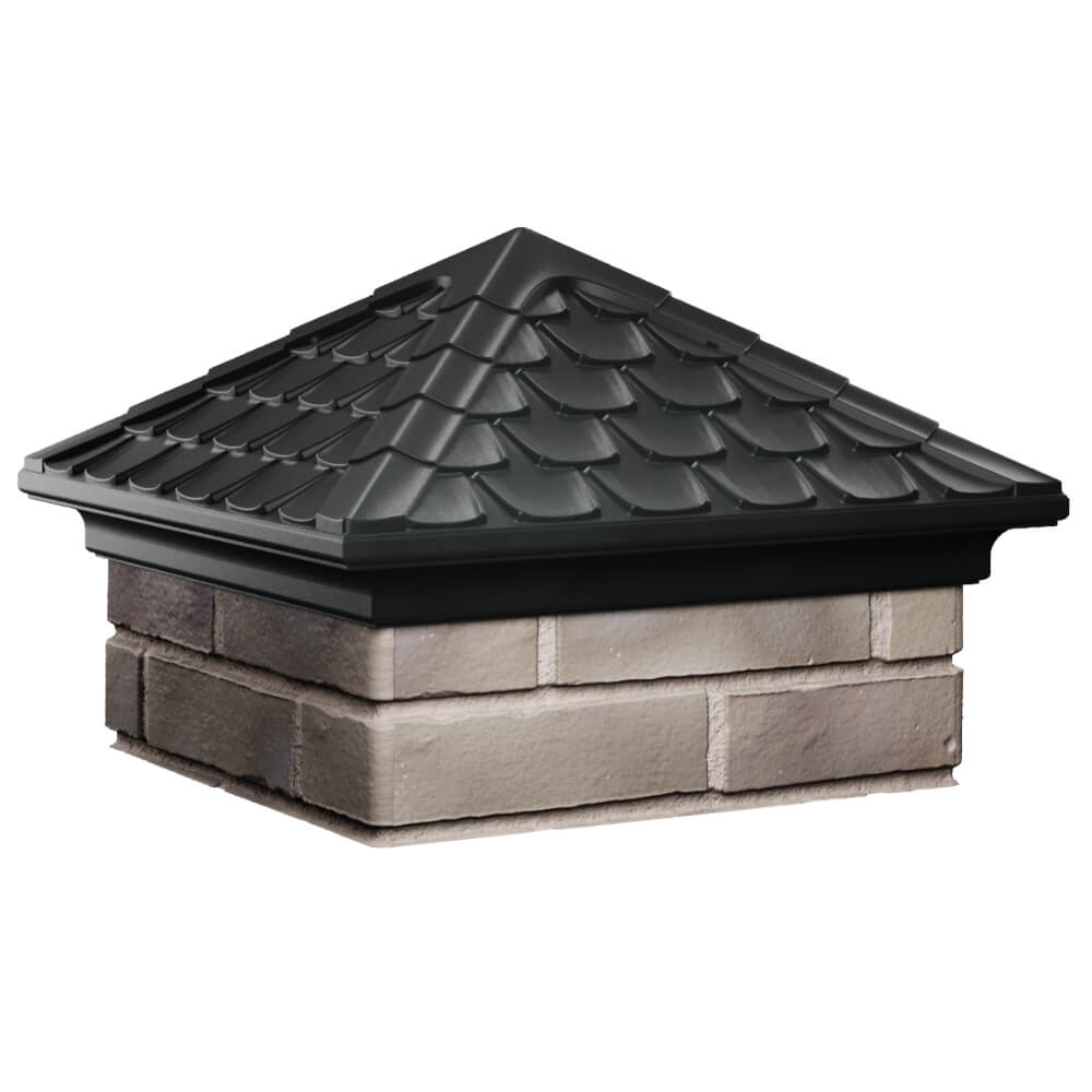 Колпак Zking Эльбрус Черный на столб 1.5х1.5 кирпича (385х385мм) в Ставрополе фото