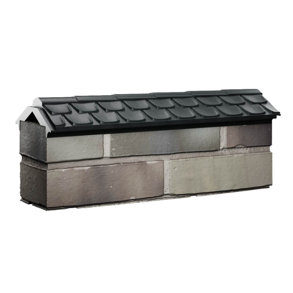 Парапет Zking Эльбрус Черный с посадкой на 0.5 кирпича (130мм) Ставрополь фото