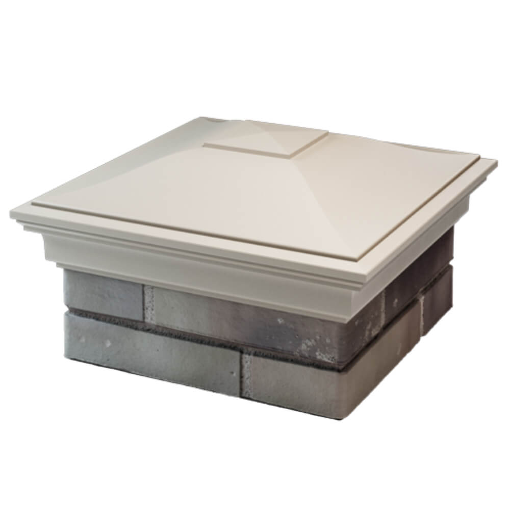 Колпак Zking Монблан Бежевый на столб 1.5х1.5 кирпича (385х385мм) в Ставрополе фото