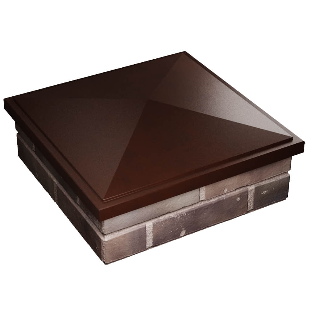 Колпак Zking БонаМоно Коричневый на столб 2х2 кирпича (515х515, 530х530мм) в Ставрополе фото