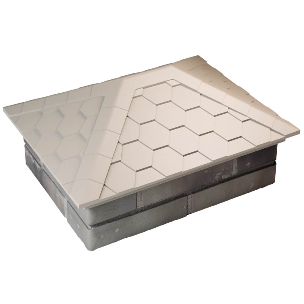 Колпак Zking Эверест Бежевый на столб 2х1.5 кирпича (520х390мм) Ставрополь фото