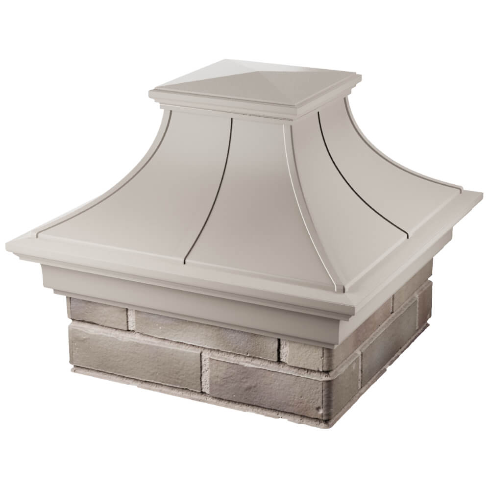 Колпак Zking Монблан Премиум Бежевый на столб 1.5х1.5 кирпича (385х385мм) в Ставрополе фото