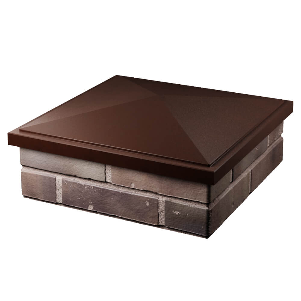 Колпак Zking БонаМоно Коричневый на столб 2х2 кирпича (515х515, 530х530мм) в Ставрополе фото