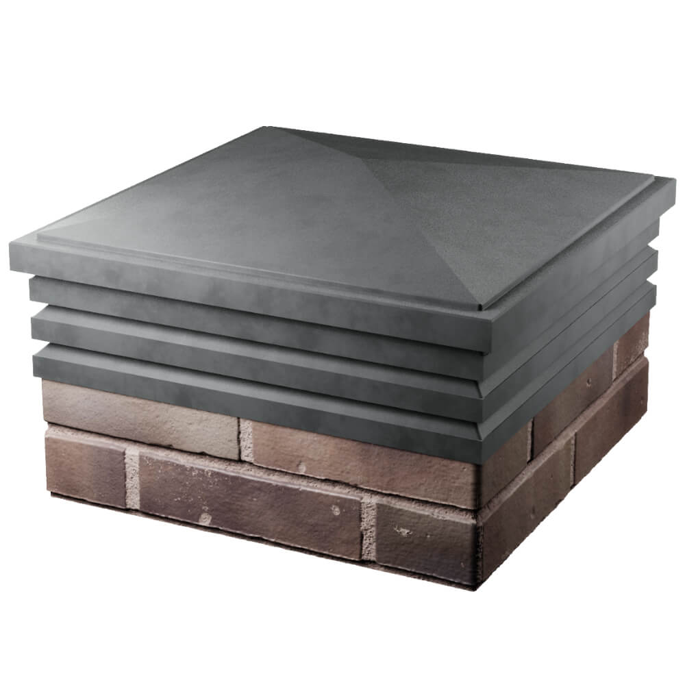 Колпак Zking Бона ХайТек Серый на столб 2х2 кирпича (513х513мм) в Ставрополе фото