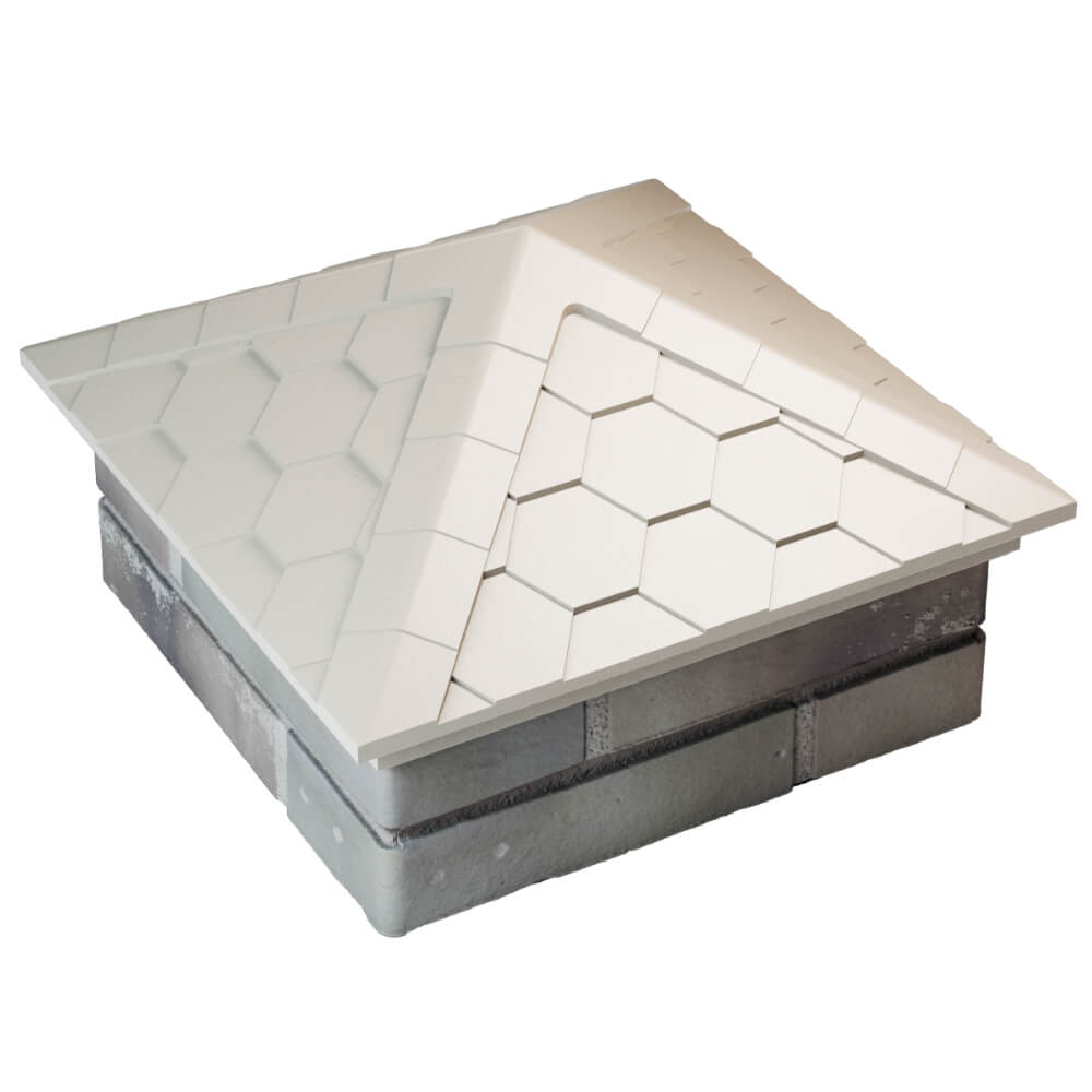 Колпак Zking Эверест Бежевый на столб 1.5х1.5 кирпича (390х390мм) в Ставрополе фото