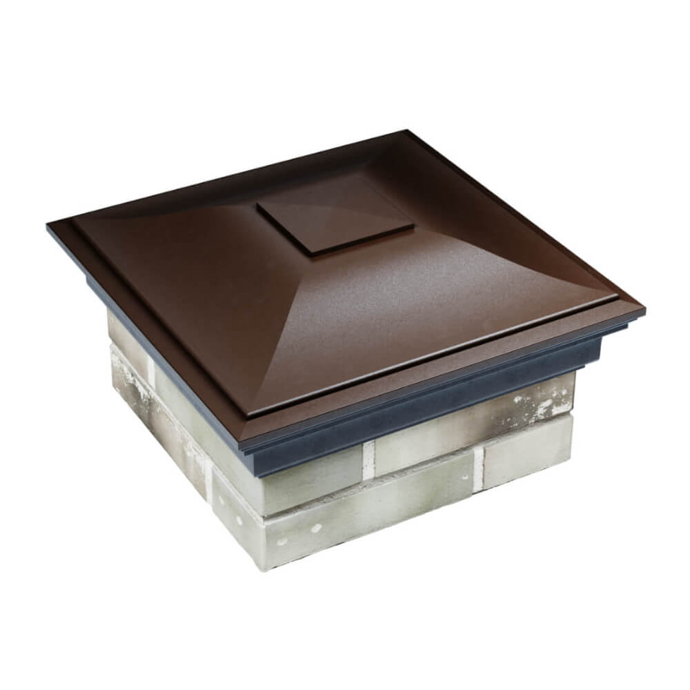 Колпак Zking Монблан Коричневый на столб 1.5х1.5 еврокирпича 0.7НФ (355х355мм) в Ставрополе фото