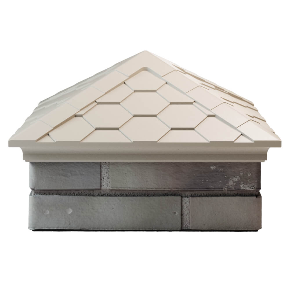 Колпак Zking Эверест Бежевый на столб 1.5х1.5 кирпича (390х390мм) Ставрополь фото