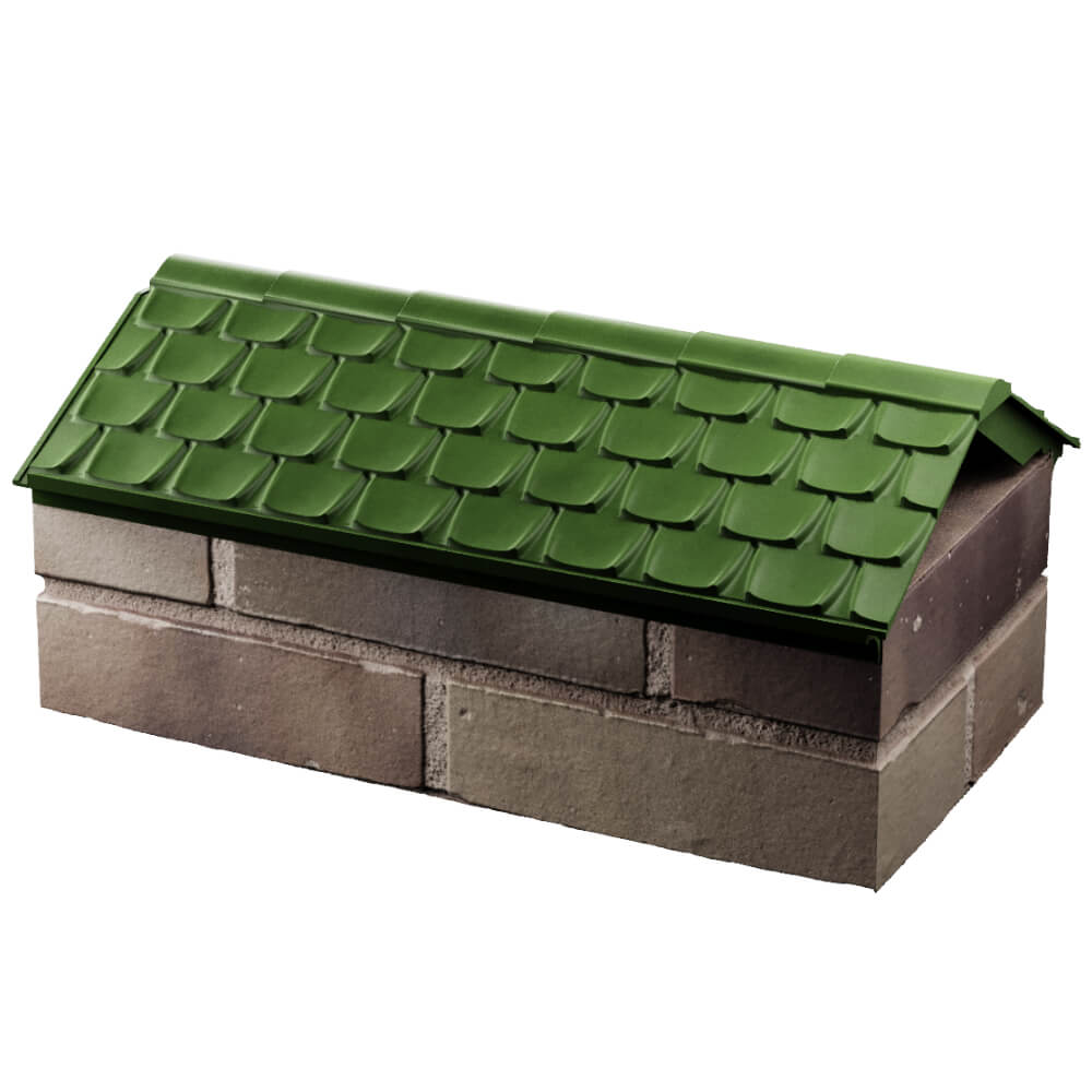 Парапет Zking Эльбрус Зеленый с посадкой на 1 кирпич (255мм) в Ставрополе фото