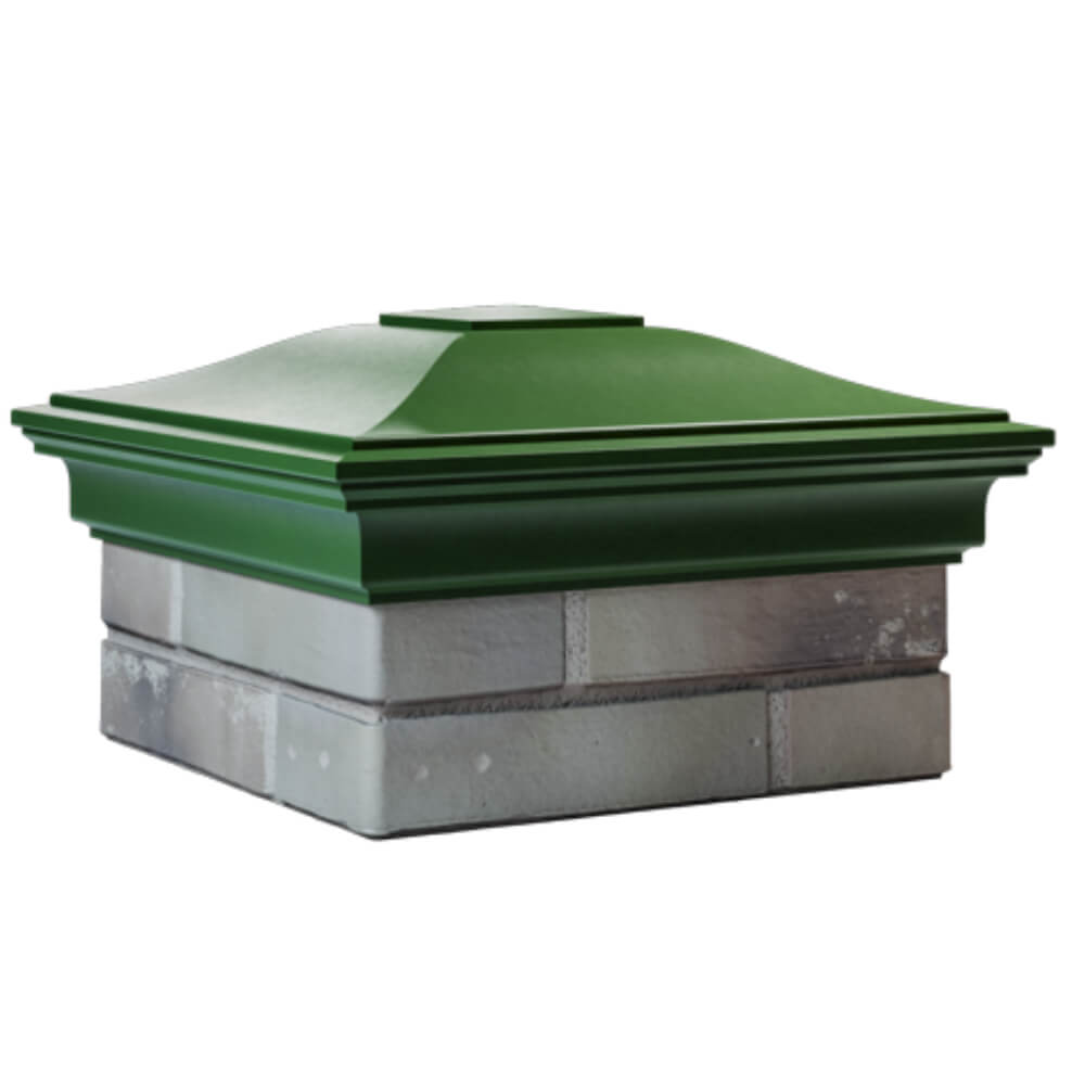 Колпак Zking Монблан Зеленый на столб 1.5х1.5 кирпича (385х385мм) в Ставрополе фото