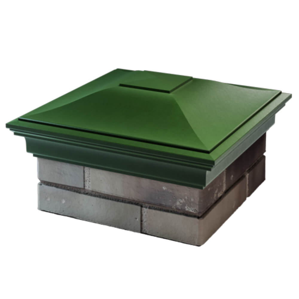 Колпак Zking Монблан Зеленый на столб 1.5х1.5 кирпича (385х385мм) в Ставрополе фото