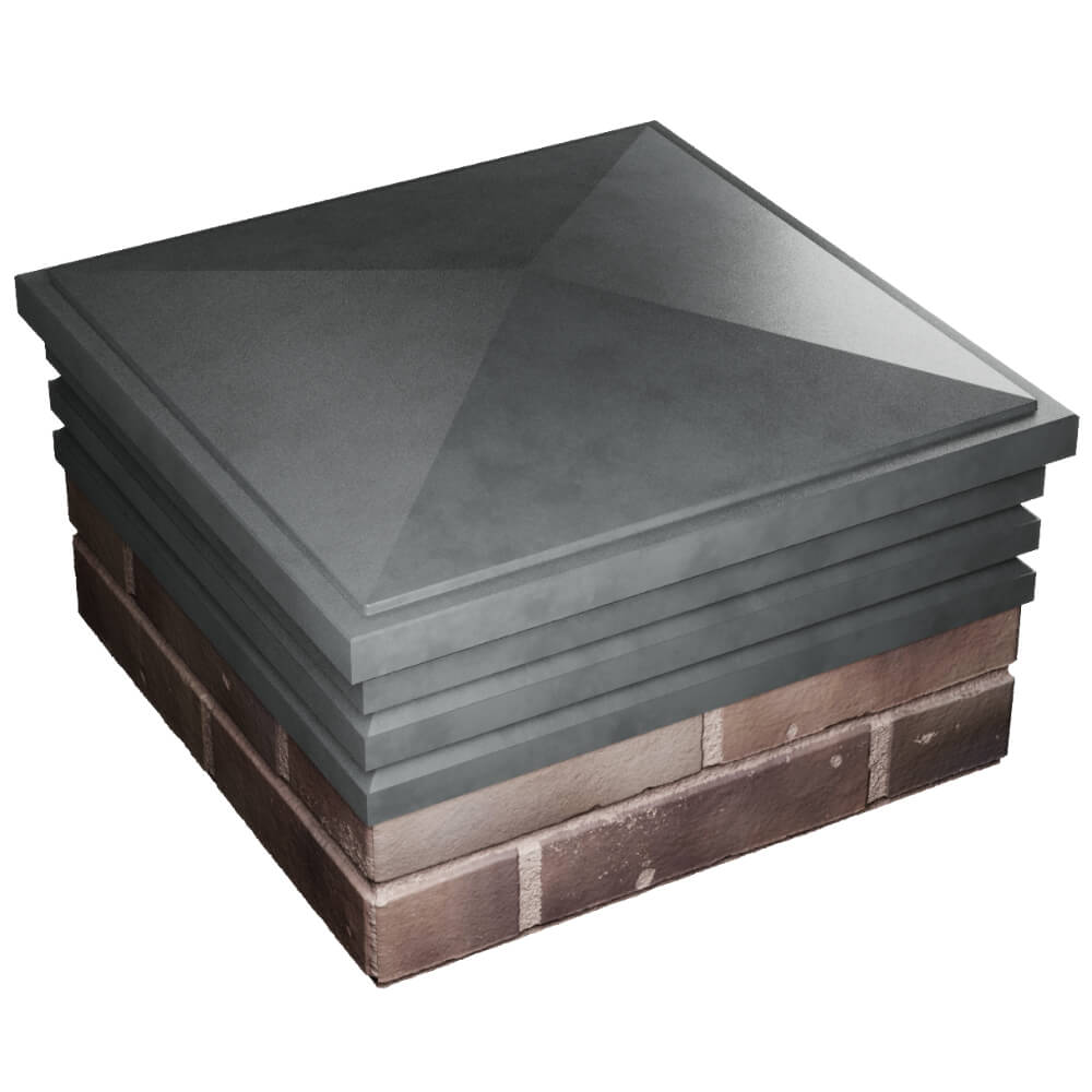 Колпак Zking Бона ХайТек Серый на столб 2х2 кирпича (513х513мм) в Ставрополе фото