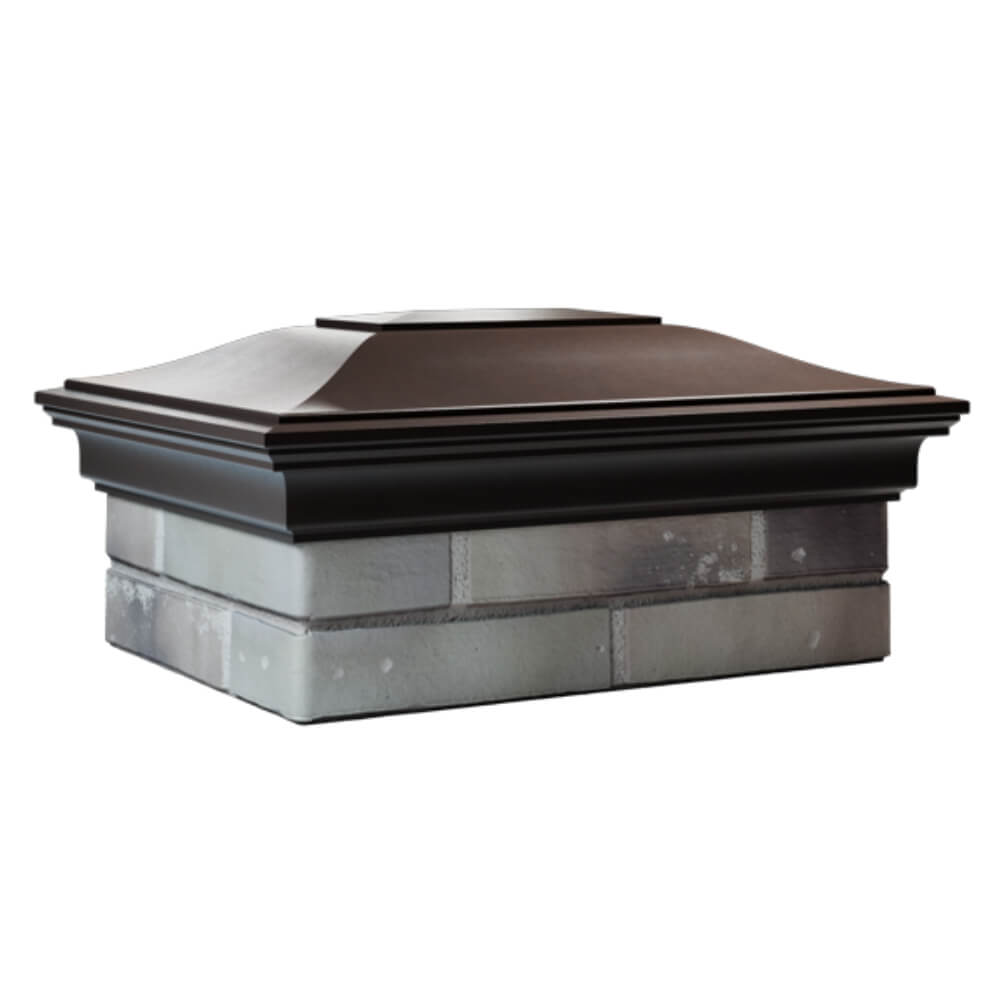 Колпак Zking Монблан Коричневый на столб 2х1.5 кирпича (515х385мм) в Ставрополе фото