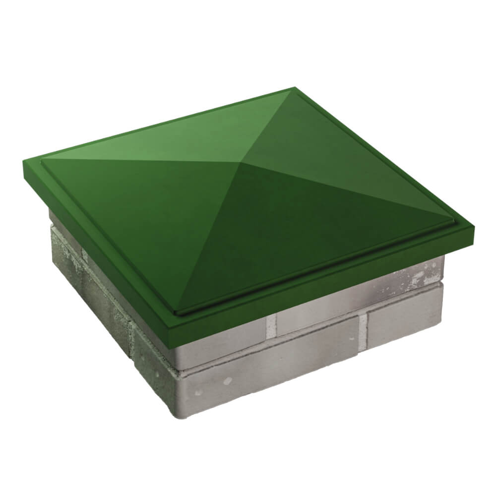 Колпак Zking БонаМоно Зеленый на столб 1.5х1.5 кирпича (385х385, 400х400мм) в Ставрополе фото