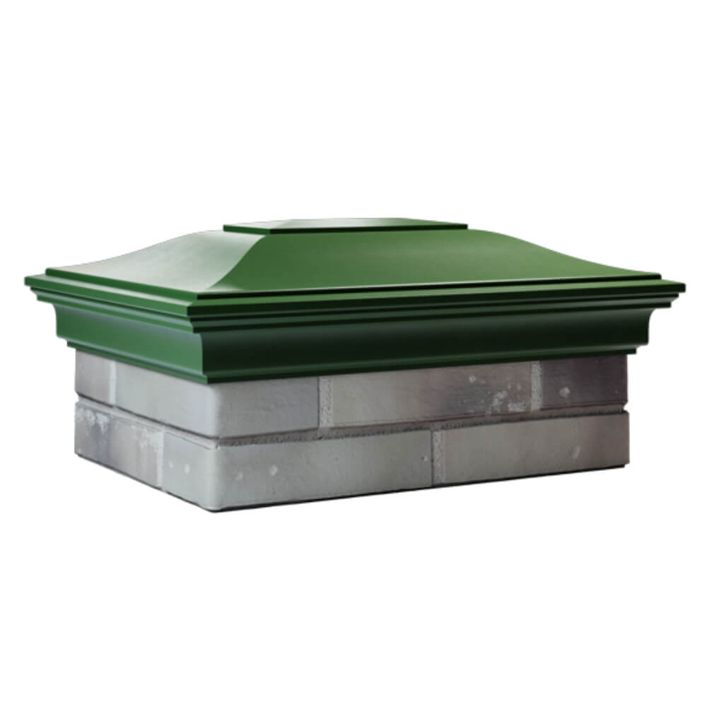 Колпак Zking Монблан Зеленый на столб 2х1.5 кирпича (515х385мм) в Ставрополе фото