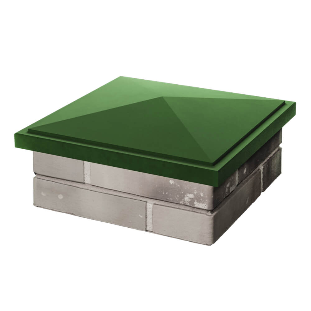 Колпак Zking БонаМоно Зеленый на столб 1.5х1.5 кирпича (385х385, 400х400мм) в Ставрополе фото