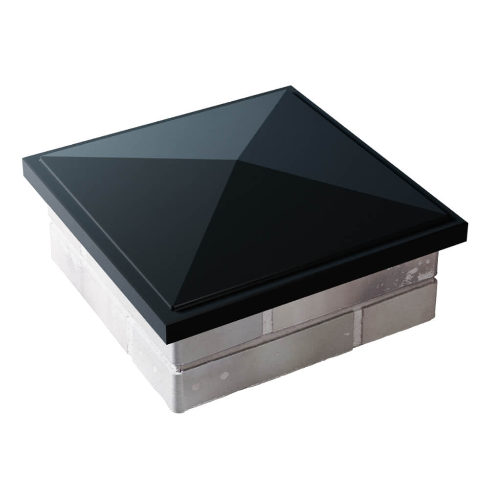 Колпак Zking БонаМоно Черный на столб 1.5х1.5 кирпича (385х385, 400х400мм) в Ставрополе фото