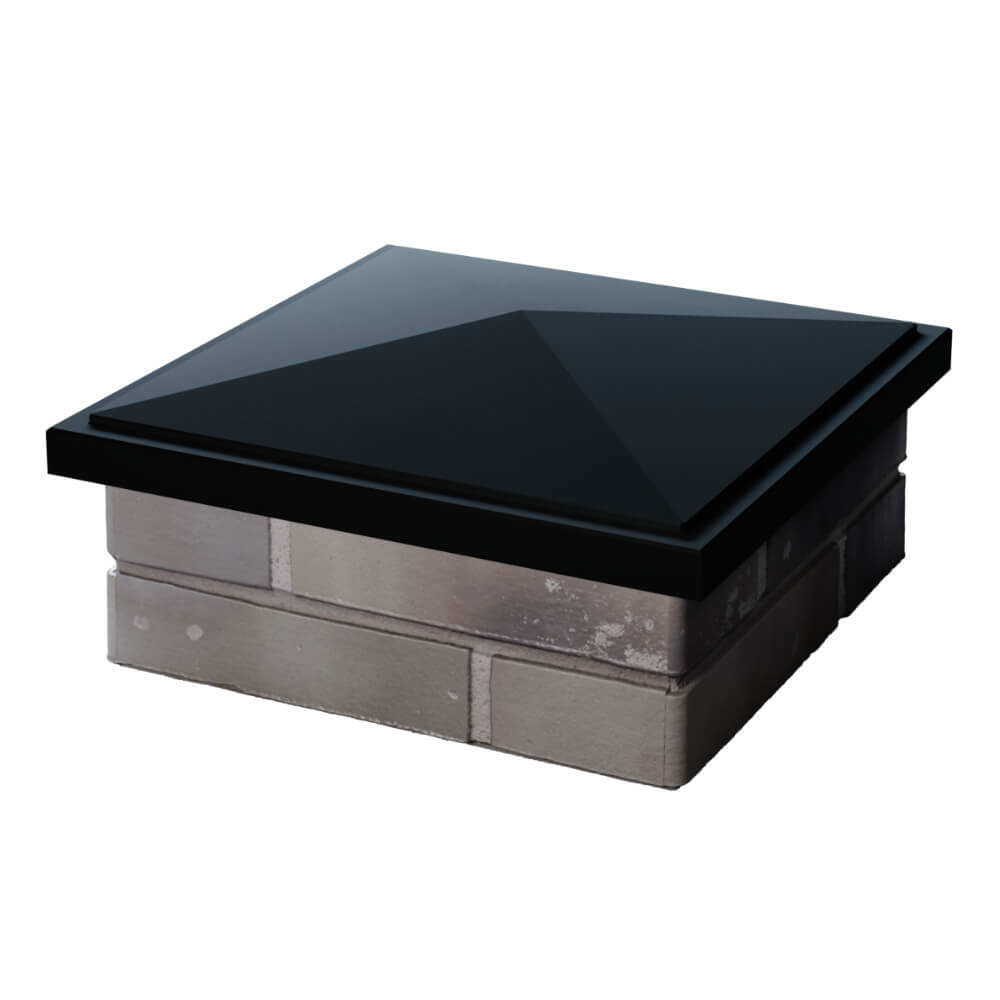 Колпак Zking БонаМоно Черный на столб 1.5х1.5 кирпича (385х385, 400х400мм) в Ставрополе фото