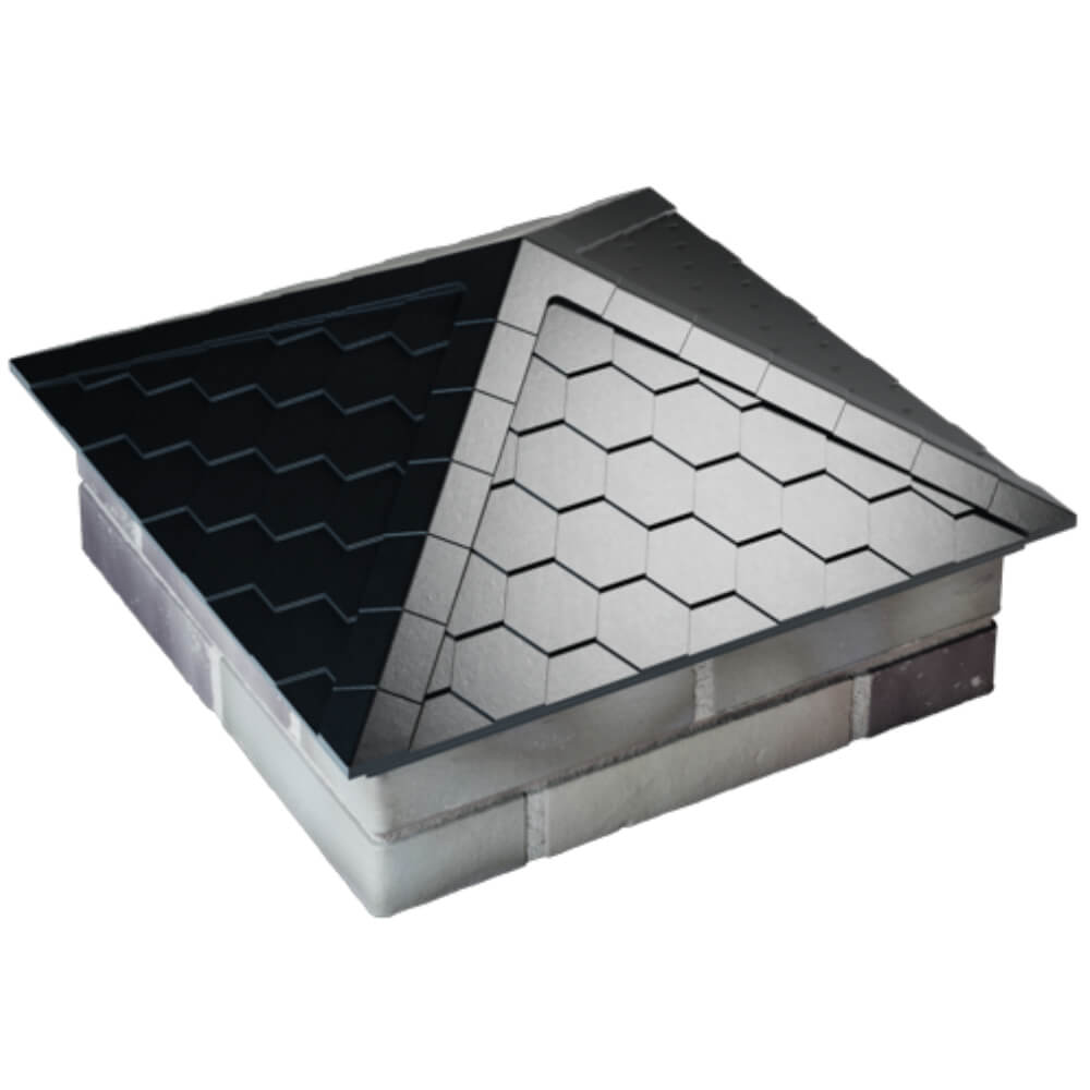 Колпак Zking Эверест Черный на столб 2х2 кирпича (535х535мм) Ставрополь фото