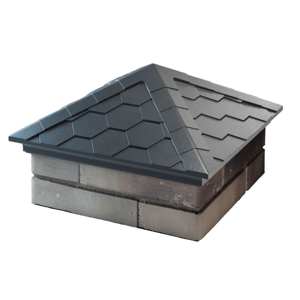 Колпак Zking Эверест Серый на столб 1.5х1.5 кирпича (390х390мм) в Ставрополе фото