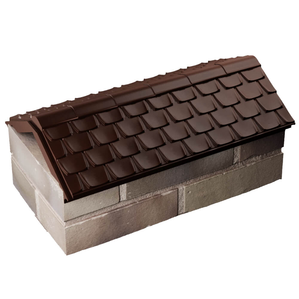 Парапет Zking Эльбрус Коричневый с посадкой на 1 кирпич (255мм) в Ставрополе фото