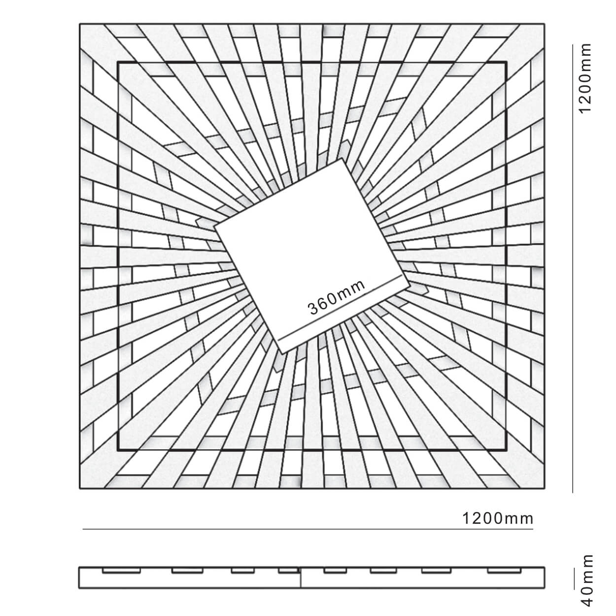 Приствольная решетка для дерева ZKING ATMOSPHERE 1.2х1.2м Черная в Ставрополе фото